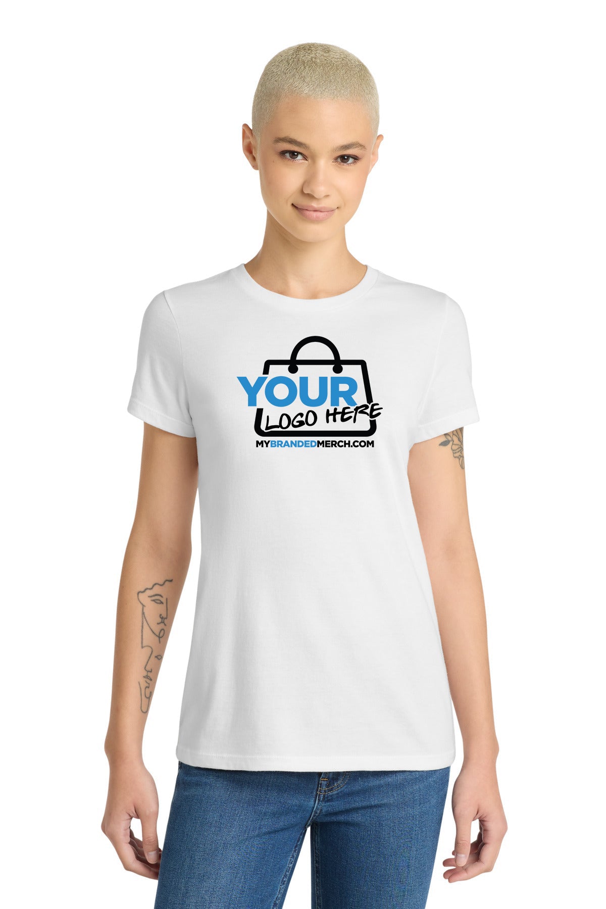 Custom logo District ® Women's Very Important Tee ® . DT6002 decoration preview