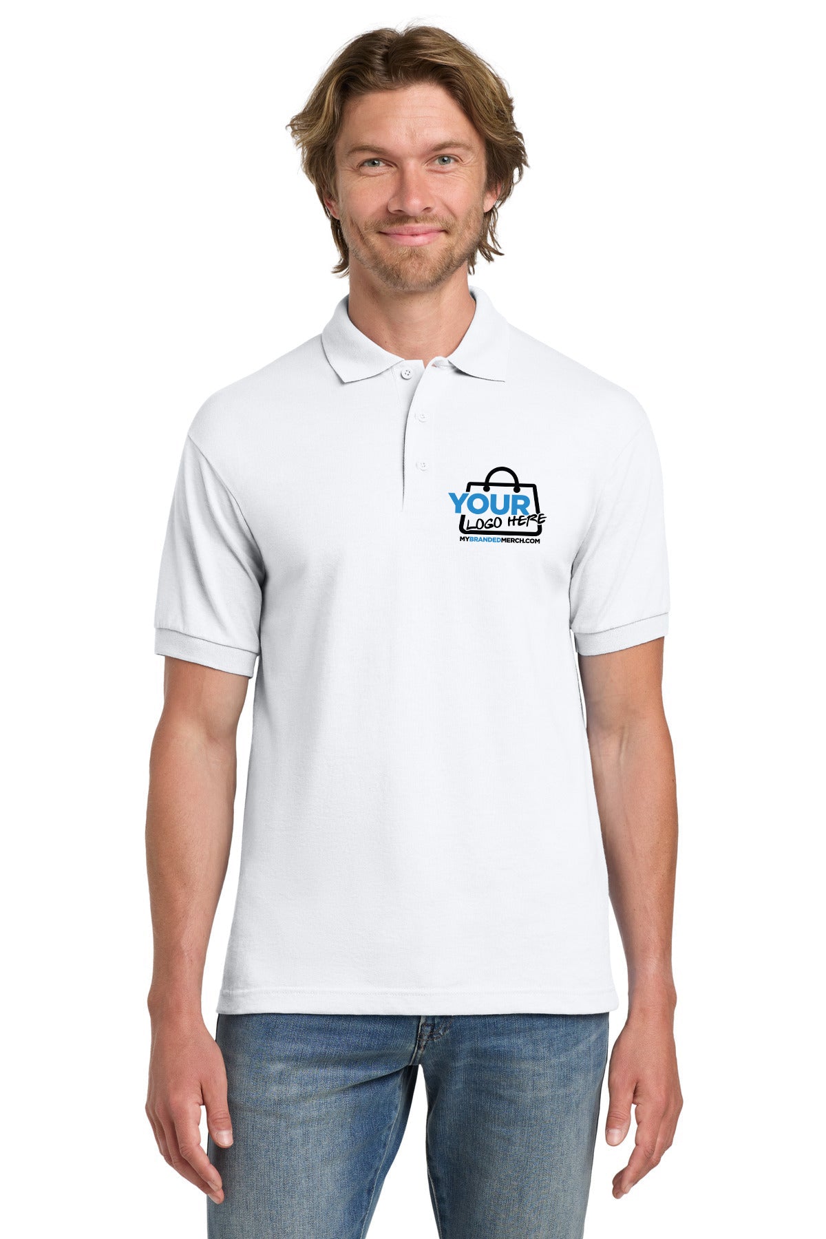 Custom logo Gildan - DryBlend 6-Ounce Jersey Knit Sport Shirt. 8800 decoration preview