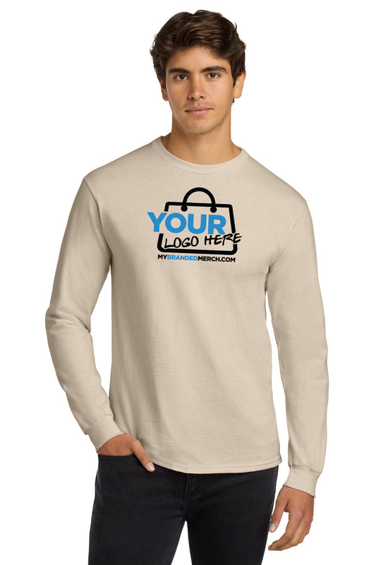 Custom logo Gildan - Ultra Cotton 100% US Cotton Long Sleeve T-Shirt. G2400 decoration preview
