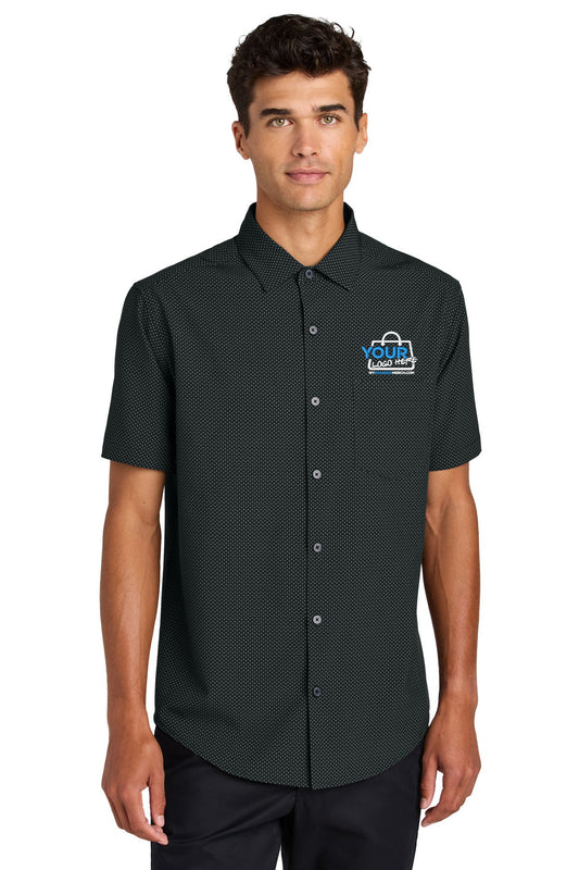 Custom logo Mercer+Mettle® Short Sleeve UV Capital Tech Shirt MM2006 decoration preview