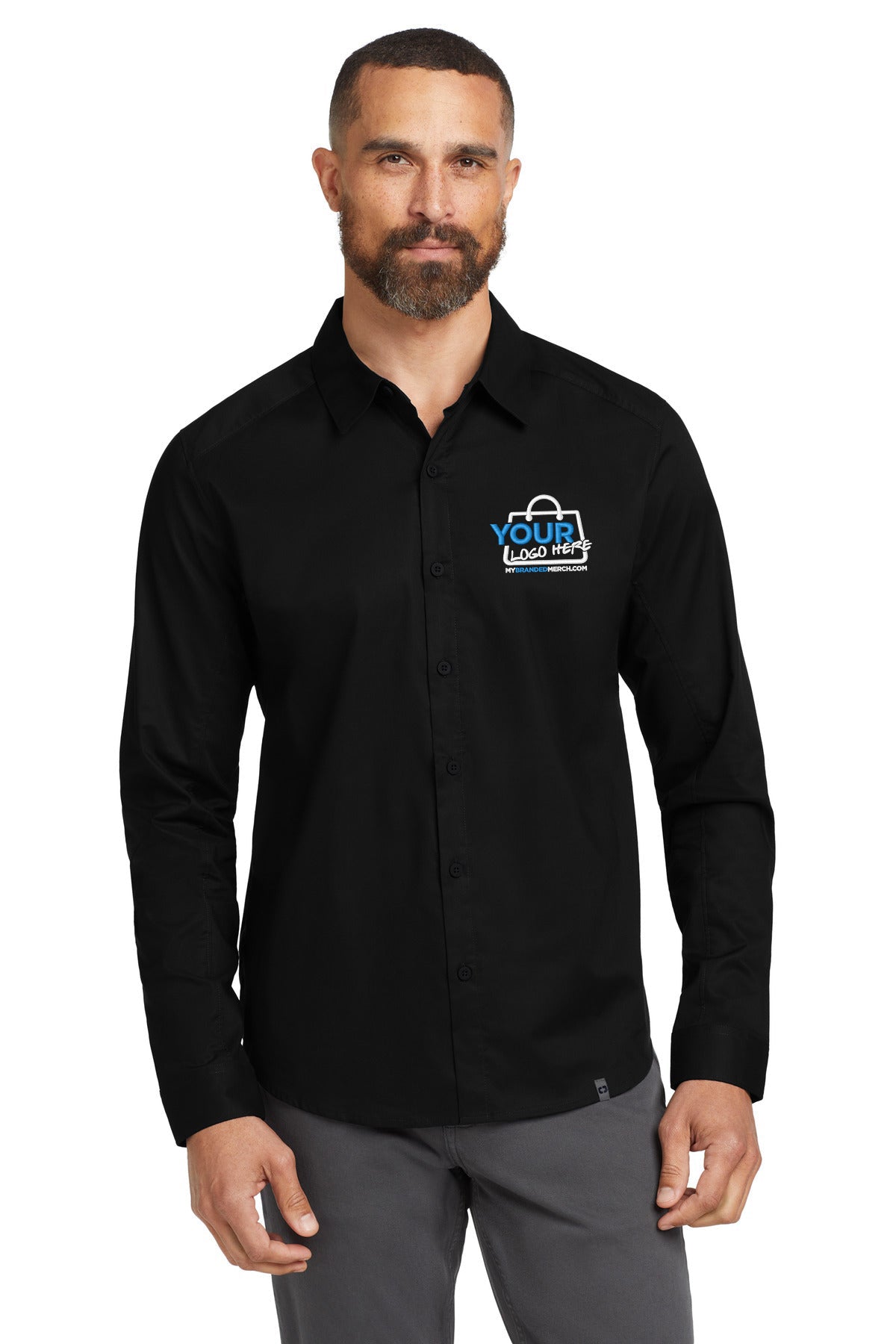 Custom logo OGIO ® Commuter Woven Shirt. OG1002 decoration preview