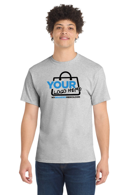 Custom logo Port & Co Core Blend Tee. PC55 decoration preview