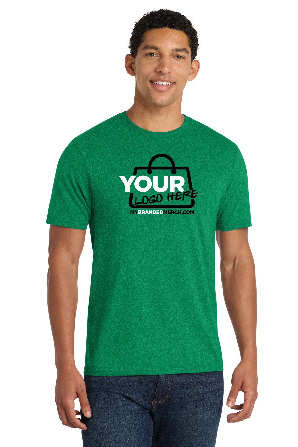 Custom logo Port & Co™ Fan Favorite™ Blend Tee. PC455 decoration preview