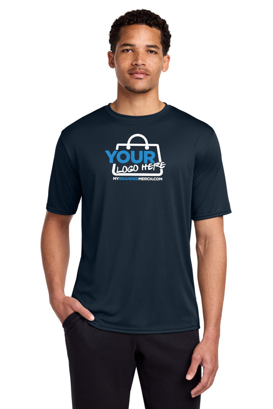 Custom logo Port & Co™ Performance Tee. PC380 decoration preview