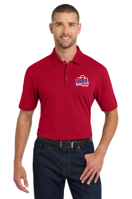 Custom logo Port Authority® EZCotton® Polo. K8000 decoration preview