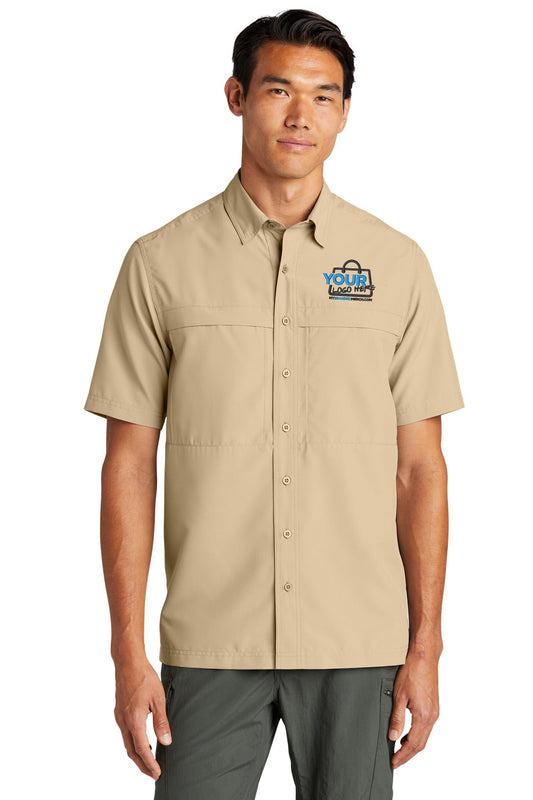 Custom logo Port Authority® Short Sleeve UV Daybreak Shirt W961 decoration preview