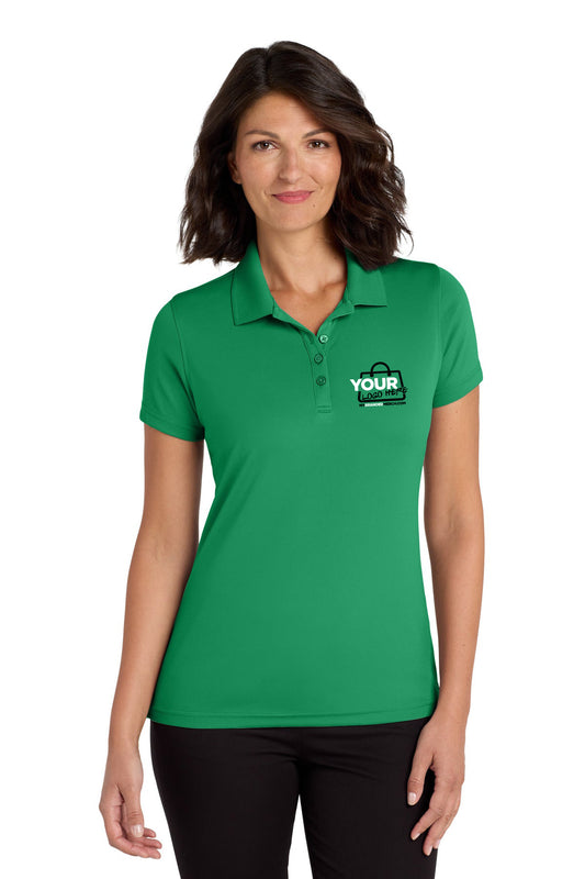 Custom logo Port Authority® Women's Dry Zone® UV Micro-Mesh Polo. LK110 decoration preview