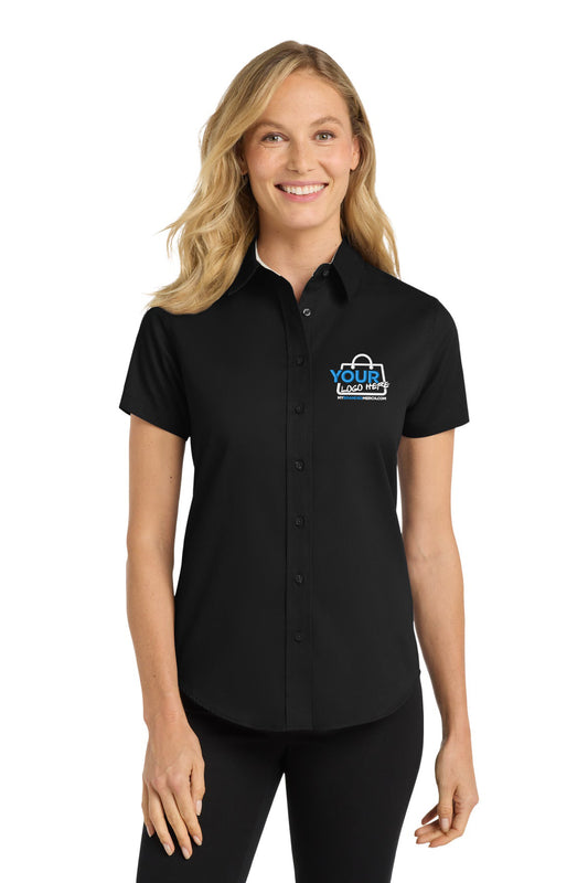 Custom logo Port Authority Women's Short Sleeve Easy Care Shirt. L508 decoration preview