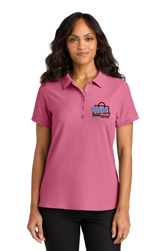 Custom logo Port Authority® Women's Wearever Signature Pique Polo LK200 decoration preview