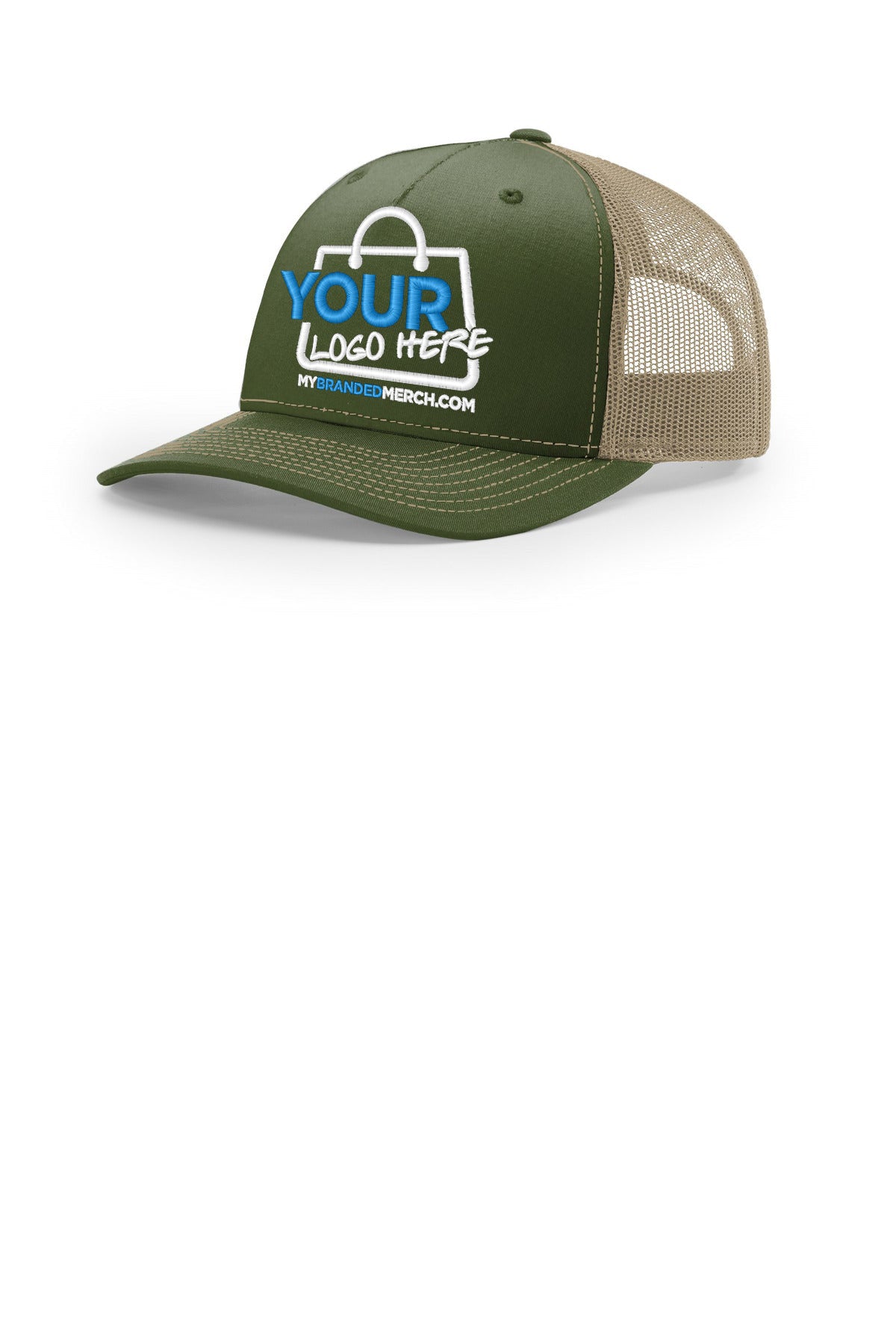Custom logo Richardson Five-Panel Trucker 112FP decoration preview