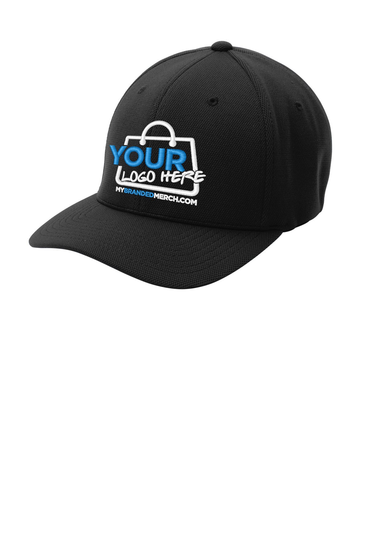 Custom logo Sport-Tek® Flexfit® Cool & Dry Poly Block Mesh Cap. STC22 decoration preview