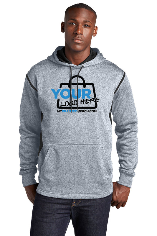 Custom logo Sport-Tek® Tech Fleece Colorblock Hooded Sweatshirt. F246 decoration preview