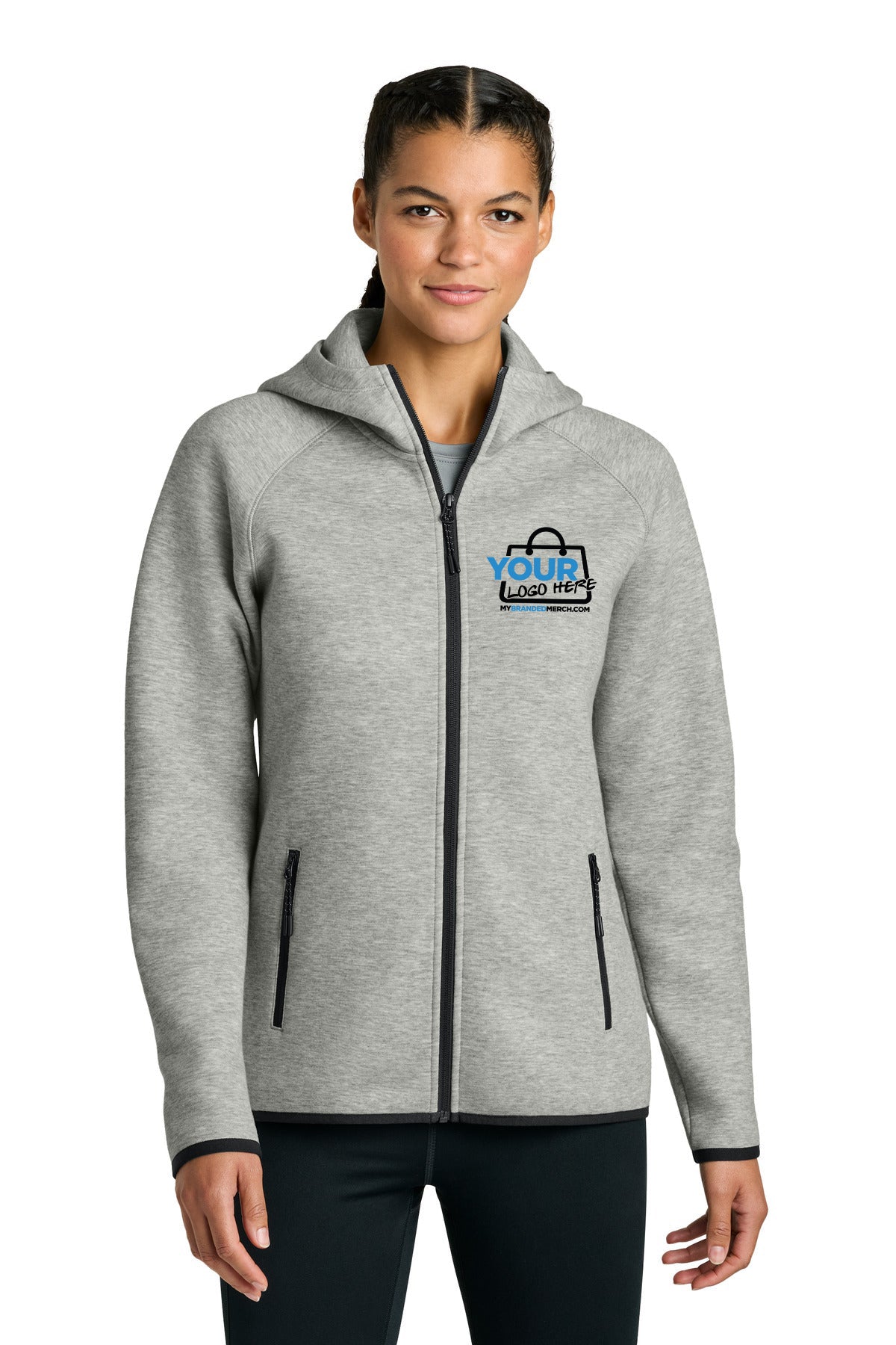 Custom logo Sport-Tek® Women's Phenom Full-Zip Hoodie LST840 decoration preview