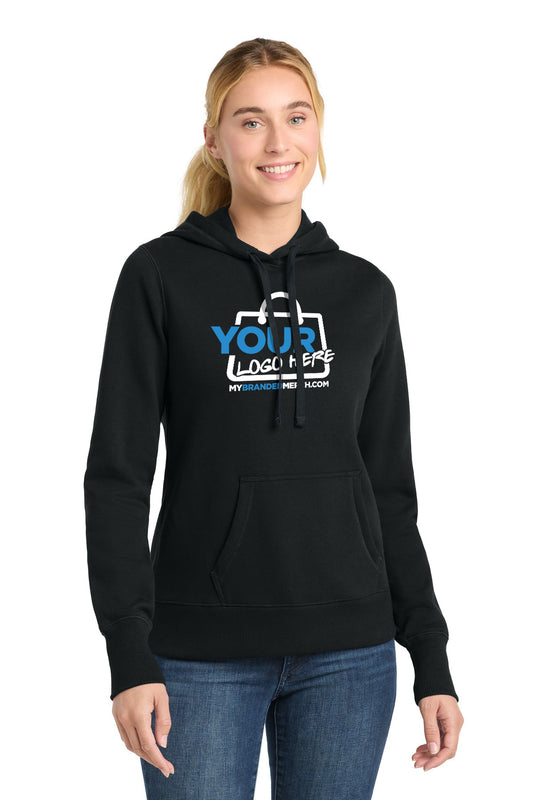 Custom logo Sport-Tek® Women's Pullover Hooded Sweatshirt. LST254 decoration preview