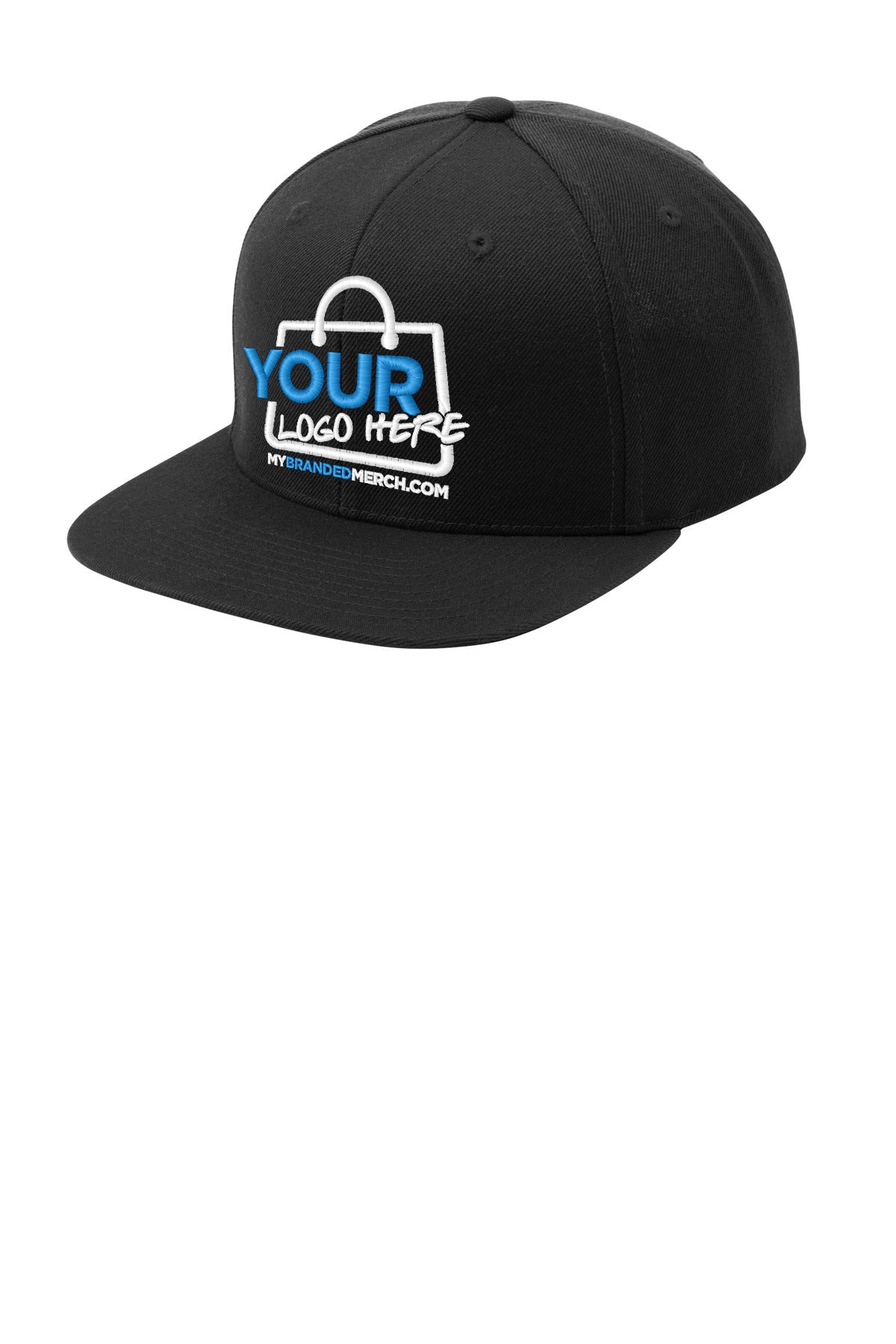 Custom logo Sport-Tek® YP Classics® Flat Bill Snapback Cap. STC19 decoration preview