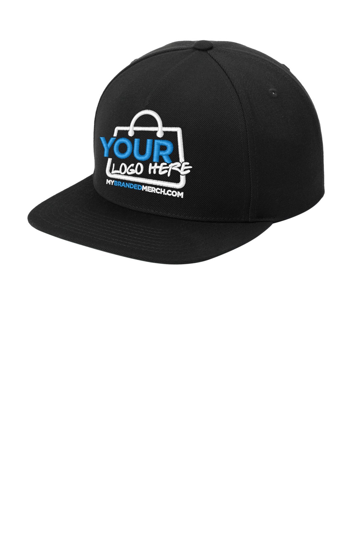 Custom logo Sport-Tek® YP Classics® Premium 5-Panel Snapback Cap STC55 decoration preview