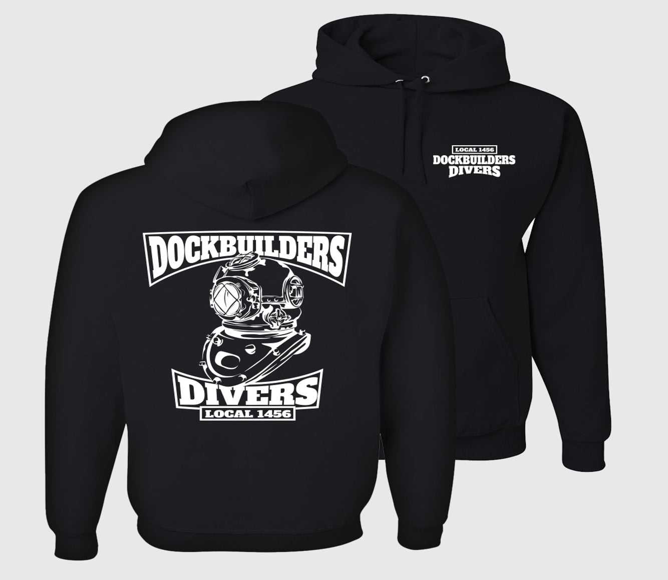 Dock Builders 1456 Divers Hoodie - Black