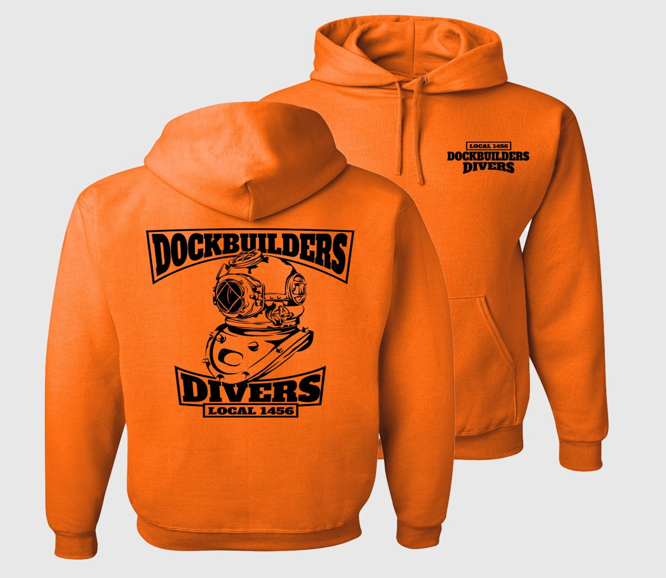 Dock Builders 1456 Divers Hoodie - Safety Orange