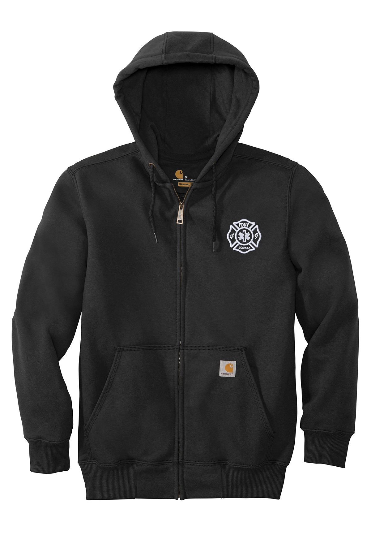 FDNY EMS Station 49 Carhartt CT100614 black front with embroidered Station 49 left chest emblem