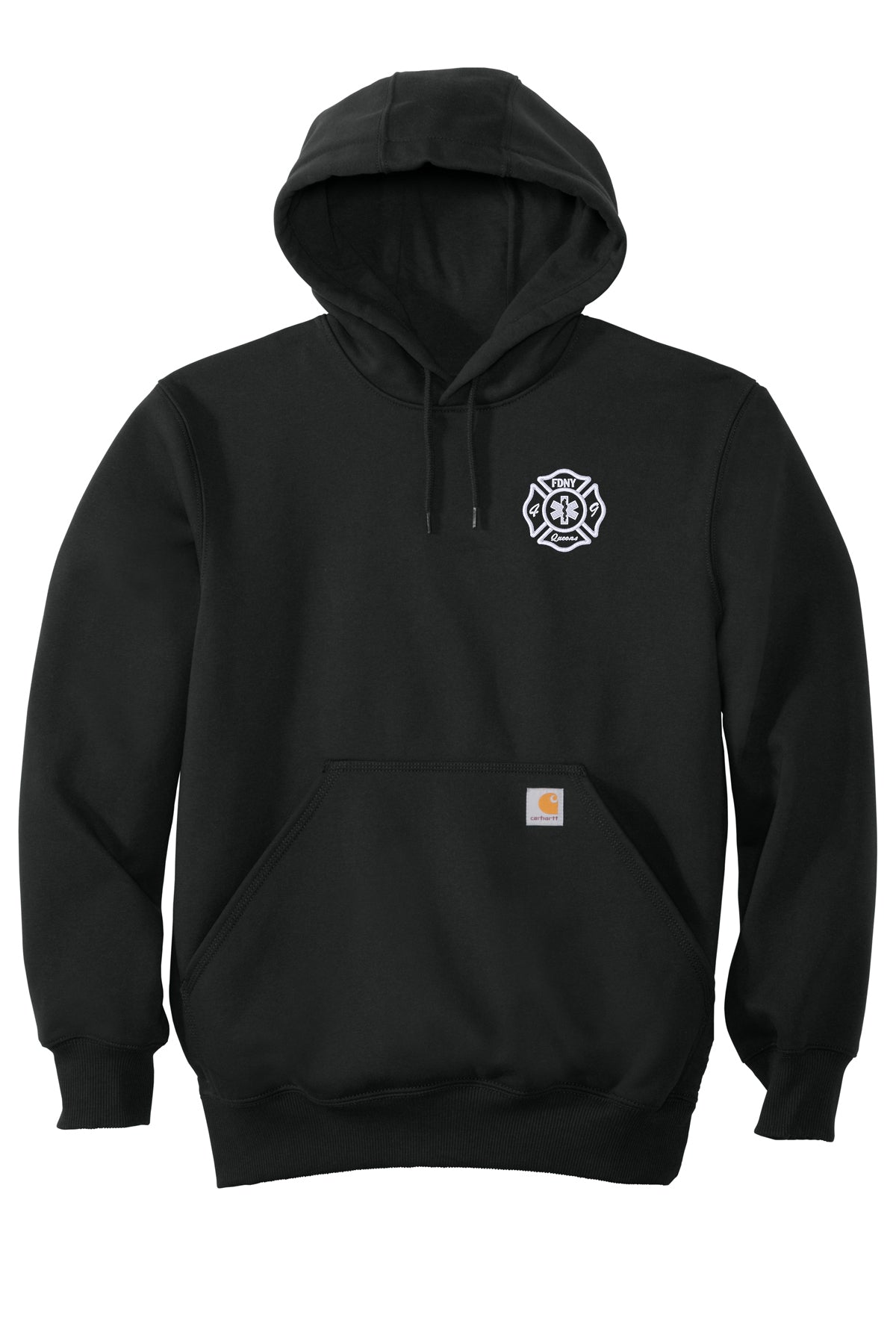 FDNY EMS Station 49 Carhartt CT100615 black front with embroidered Station 49 left chest emblem