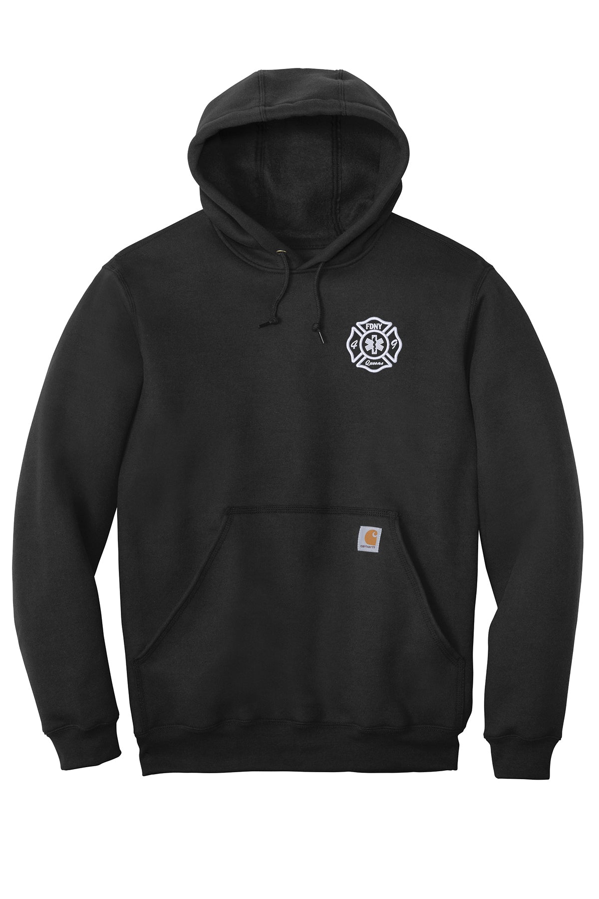 FDNY EMS Station 49 Carhartt CTK121 black front with embroidered Station 49 left chest emblem