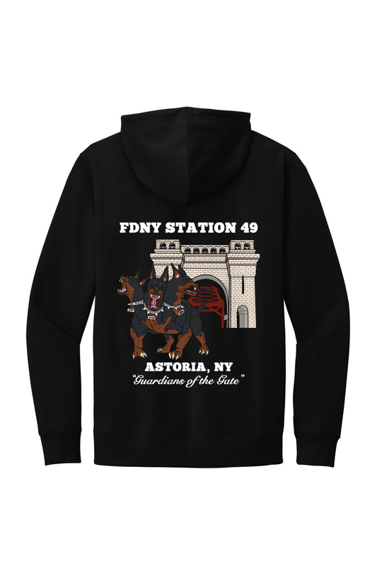 FDNY EMS Station 49 Guardians of the Gate black District DT6100 hoodie updated back