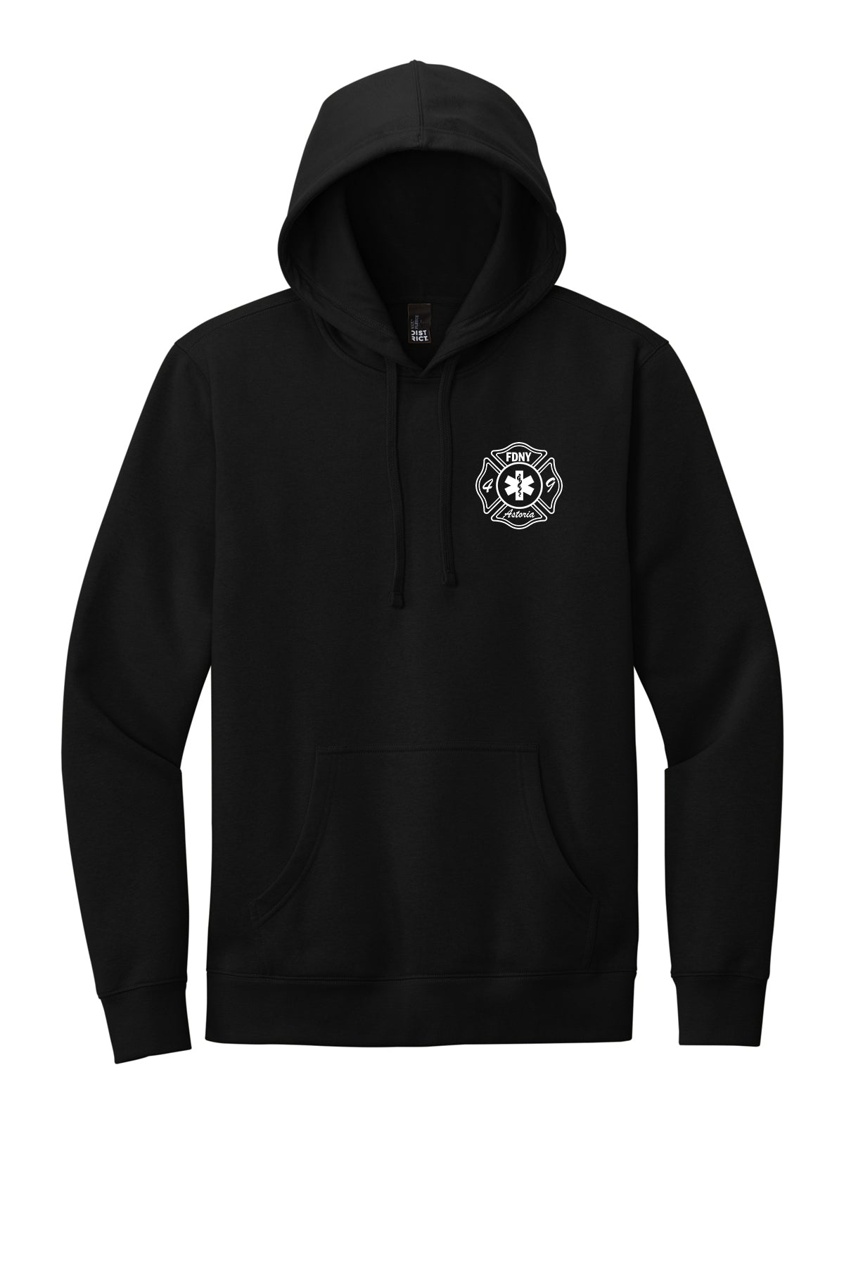 FDNY EMS Station 49 Guardians of the Gate black District DT6100 hoodie front