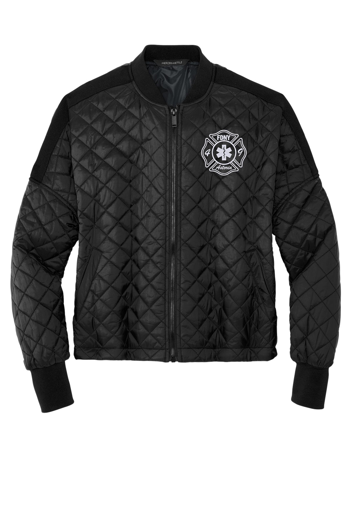 FDNY EMS Station 49 Guardians of the Gate women's MM7201 Deep Black jacket flat front