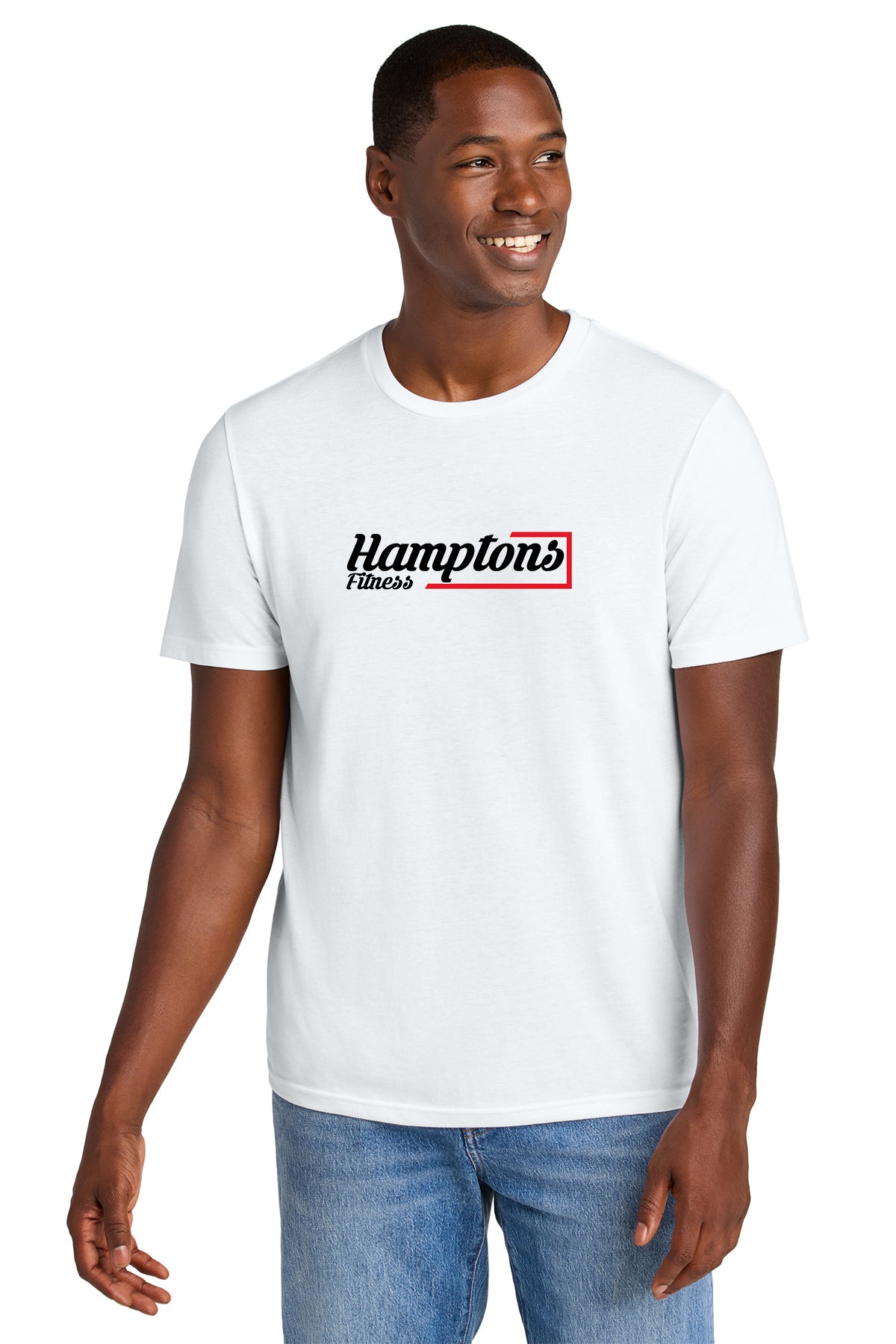 Hamptons Fitness DT184 Bright White tee front