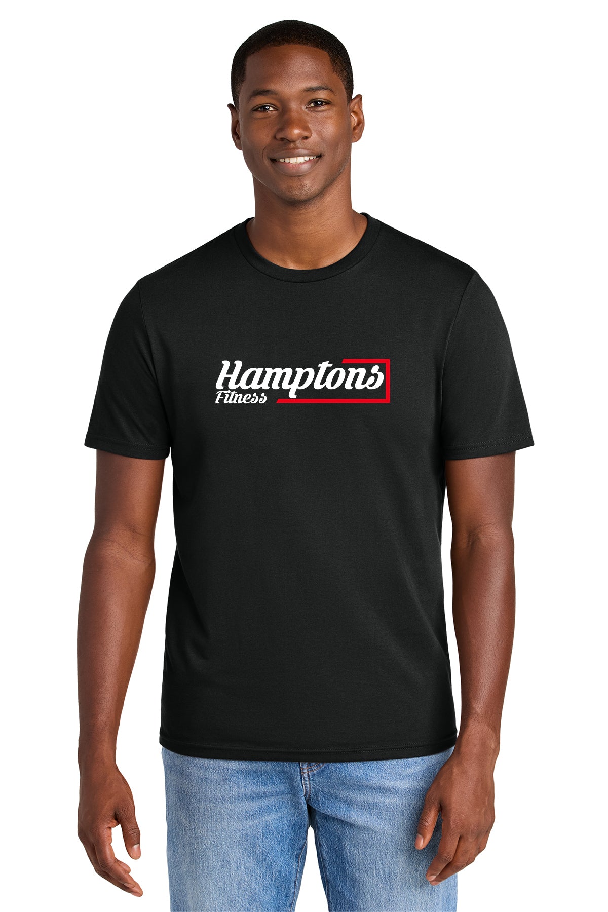 Hamptons Fitness DT184 Jet Black tee front