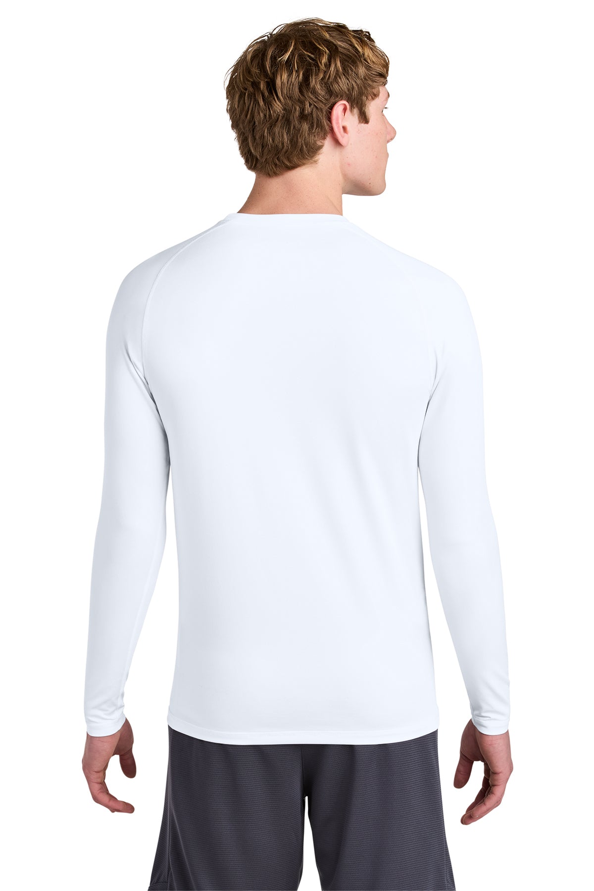 Hamptons Fitness ST120LS white compression long sleeve tee back