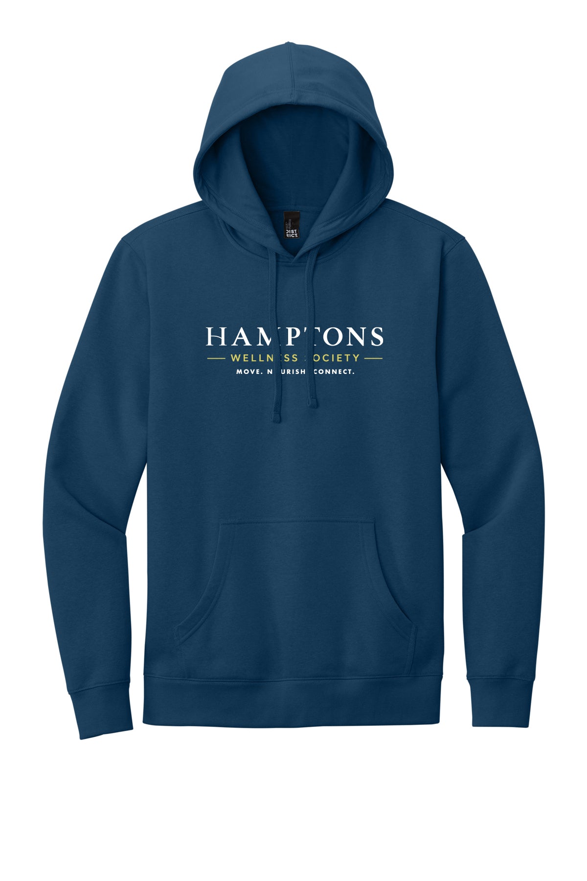 Hamptons Wellness Society DT6100 hoodie in Neptune Blue, front view