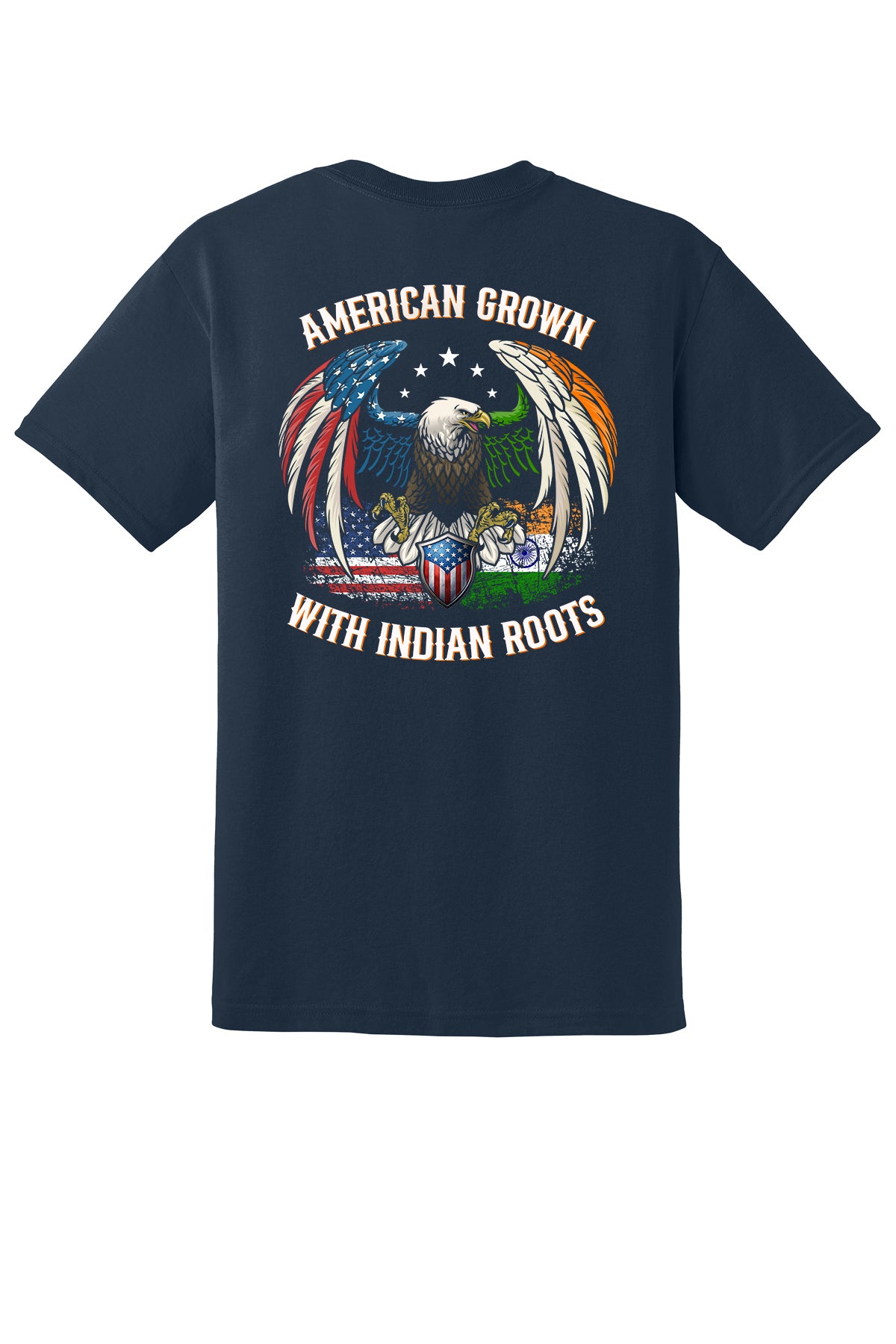 Indian Roots - Indian Officers Society 50/50 T-Shirt 8000 back design