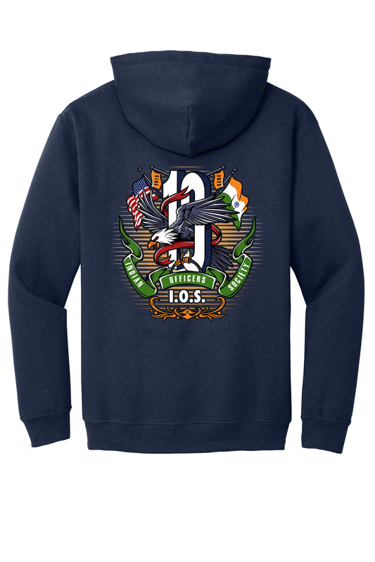 10 Years Indian Officers Society Hoodie 18500 back design