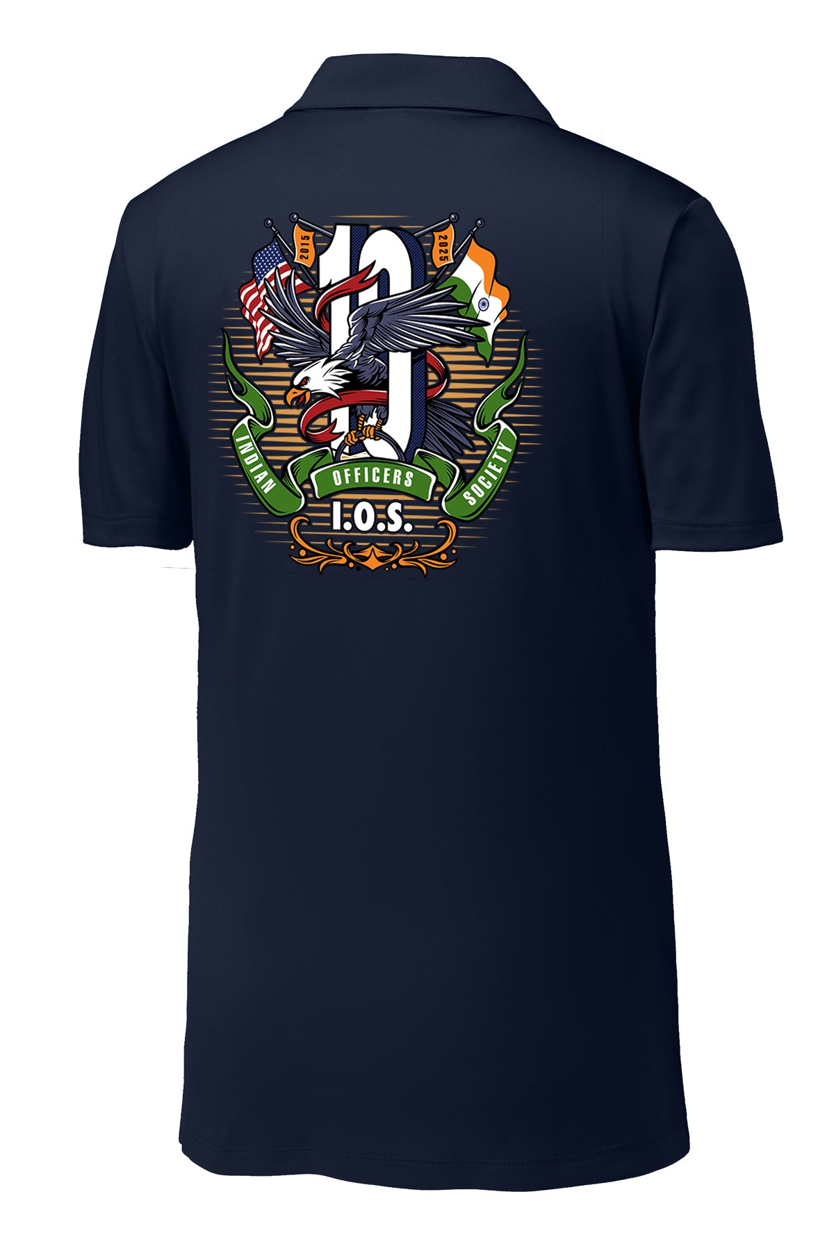 10 Years Indian Officers Society Performance Polo ST550 back design
