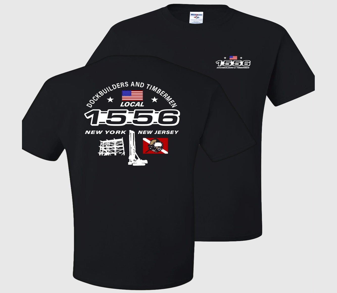 Dockbuilders & Timbermen Local 1556 T-Shirt - Black
