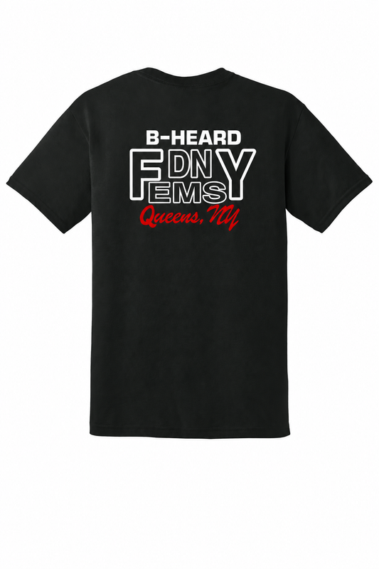 Station 49 B-HEARD Queens 8000 flat printed back mockup