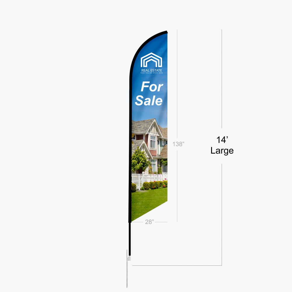 Feather Angled Flag with Ground Stake