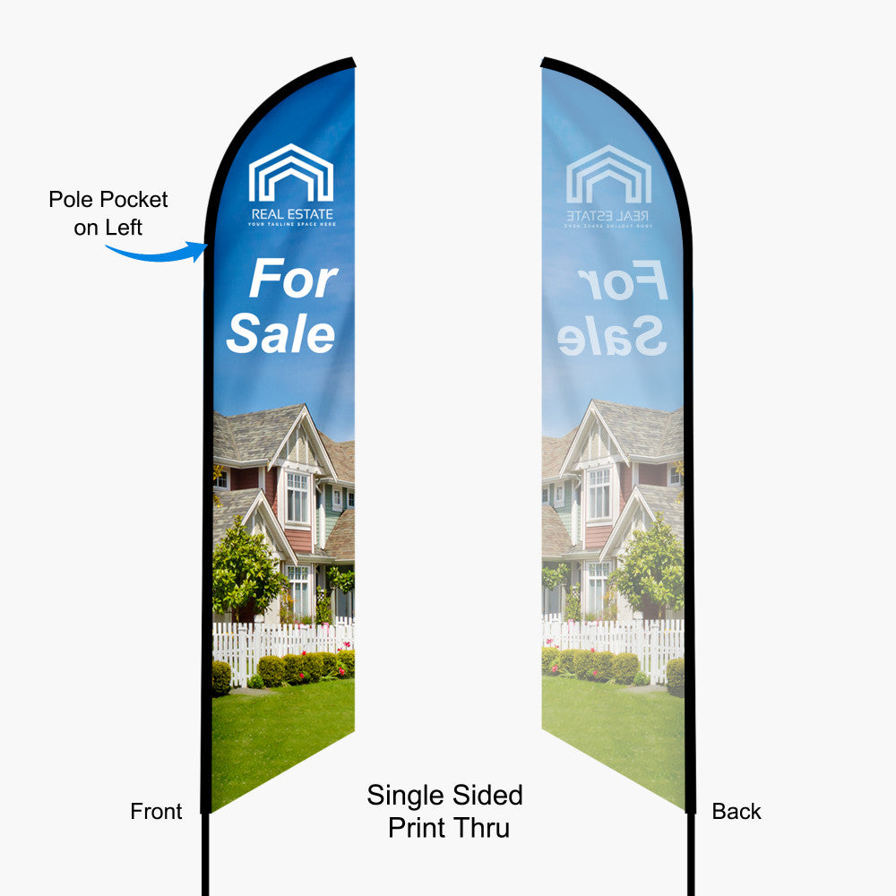Feather Angled Flag with Ground Stake